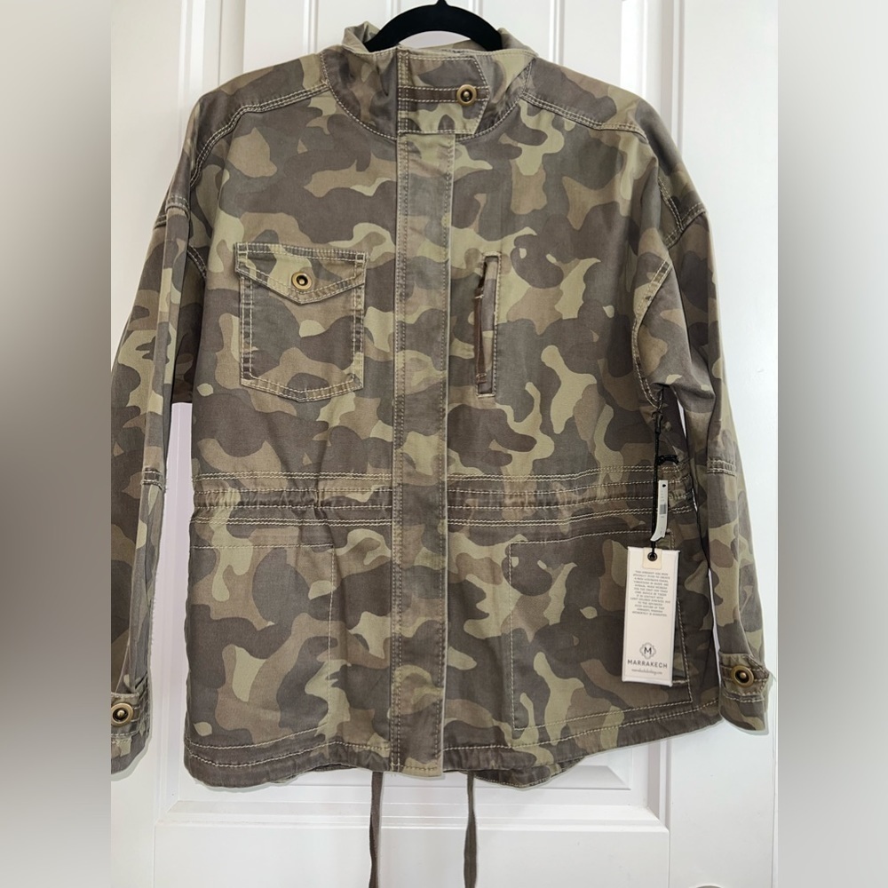 New✨Anthropologie Marrakech Camouflage Anorak Camo Jacket - Picture 10 of 11